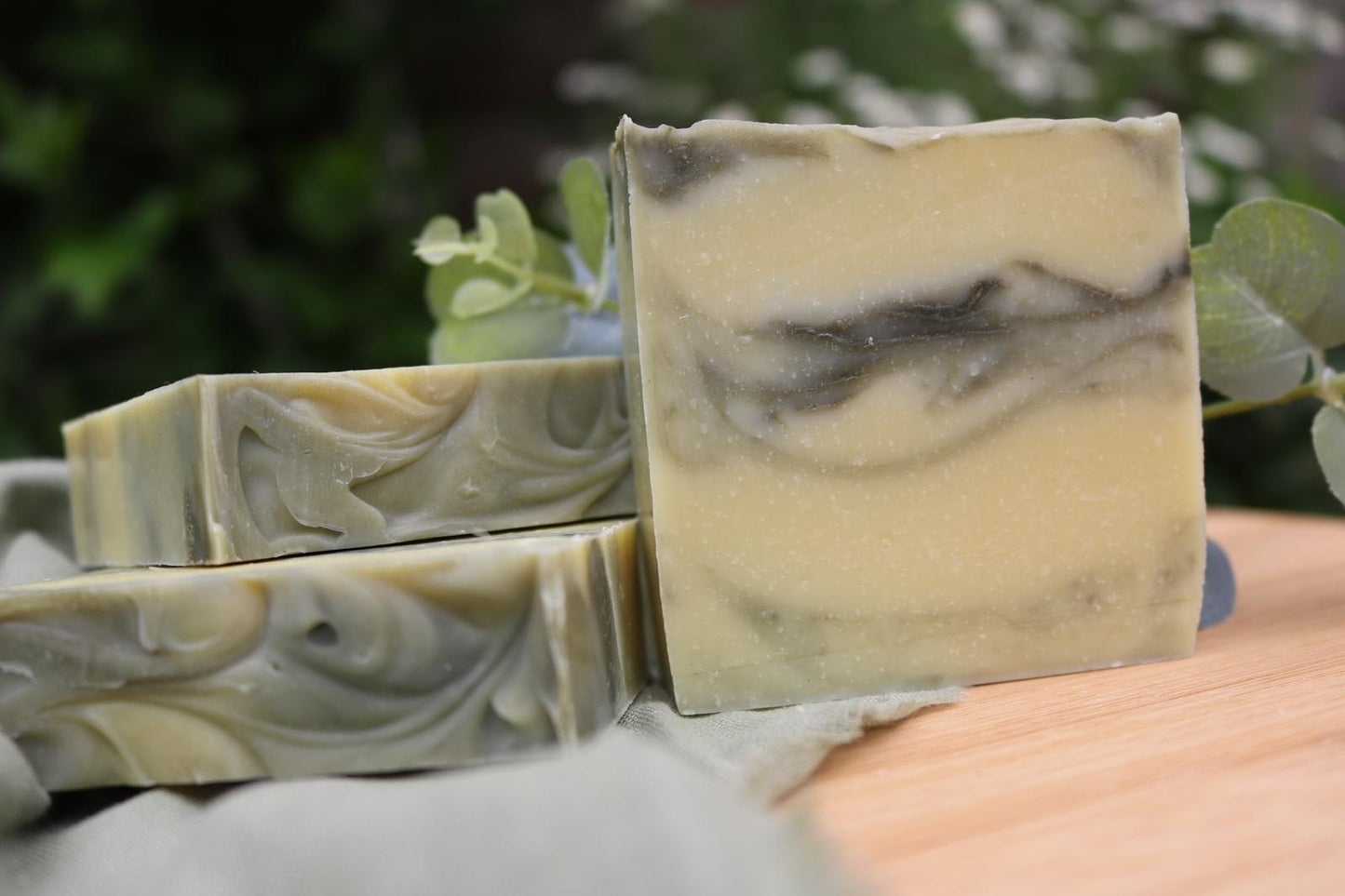 French Green Clay and Rosemary Oil Handmade Vegan Soap