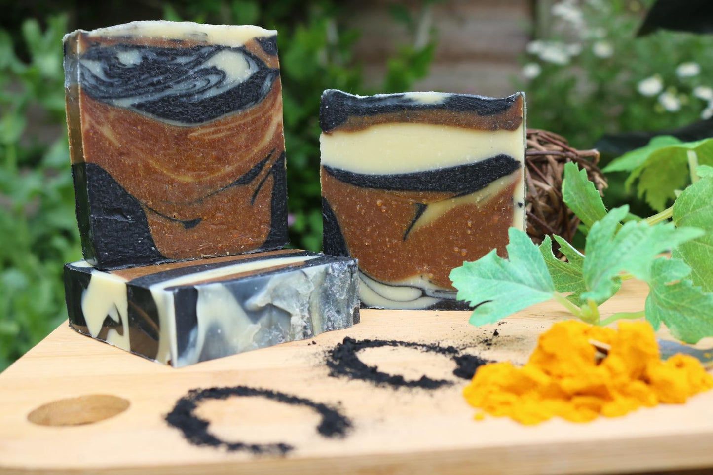 Activated Charcoal, Turmeric, Lavender and Rose Geranium