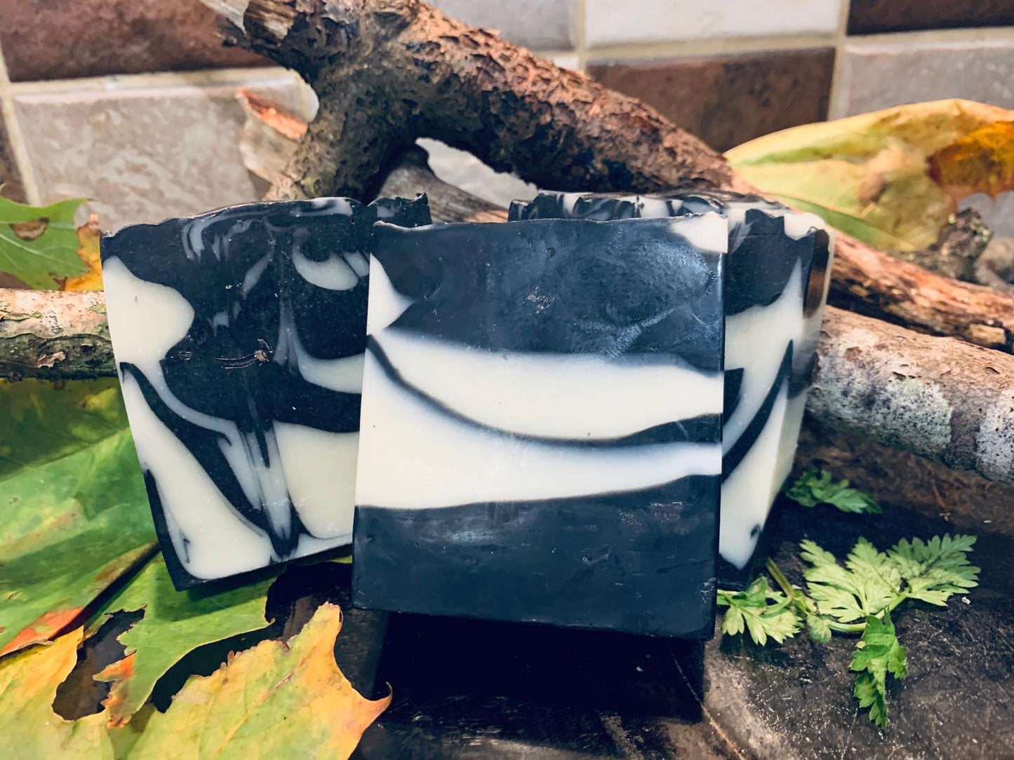 Lavender Oil and Bamboo Activated Charcoal Handmade Vegan Soap