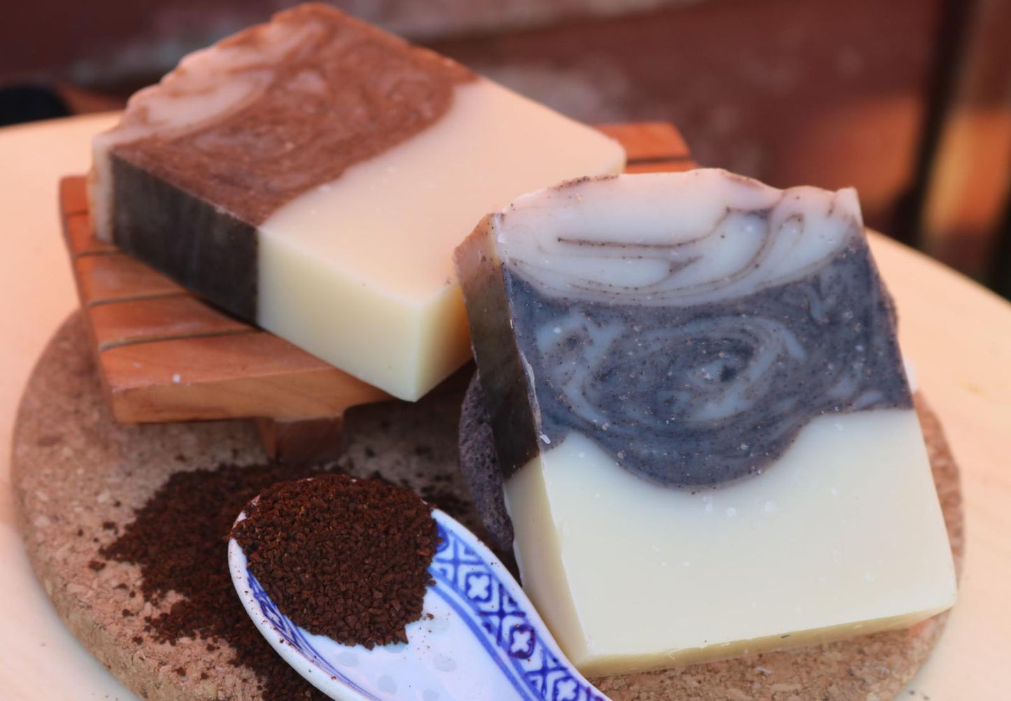 Peppermint and Coffee Handmade Vegan Soap