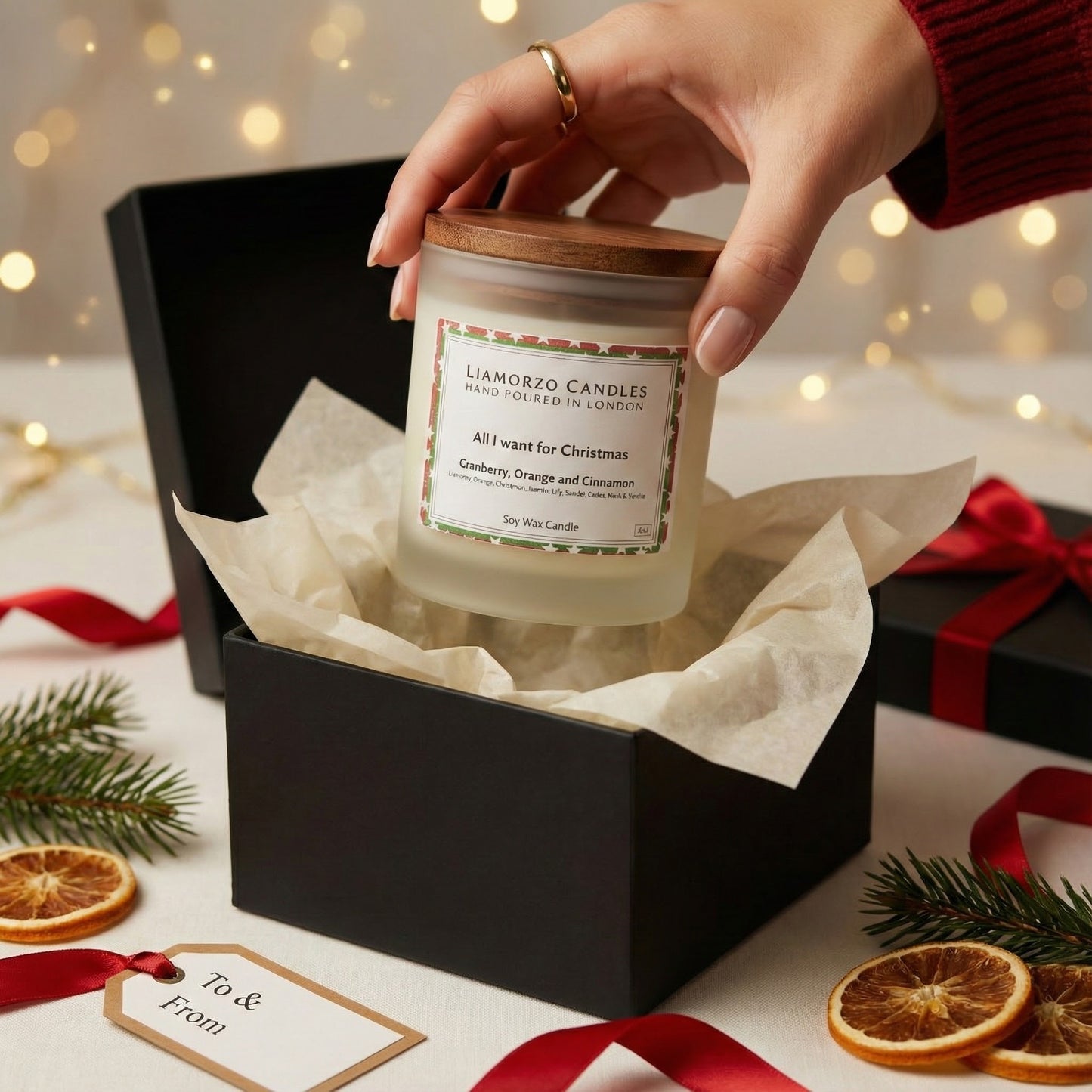 Cranberry, Orange & Cinnamon Luxury Christmas Candle