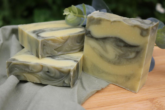 French Green Clay and Rosemary Oil Handmade Vegan Soap