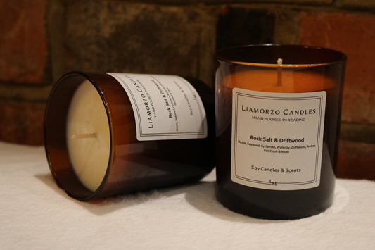 Coastal Calm: Rock Salt & Driftwood Soy Candle