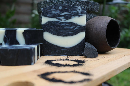 Lavender Oil and Bamboo Activated Charcoal Handmade Vegan Soap
