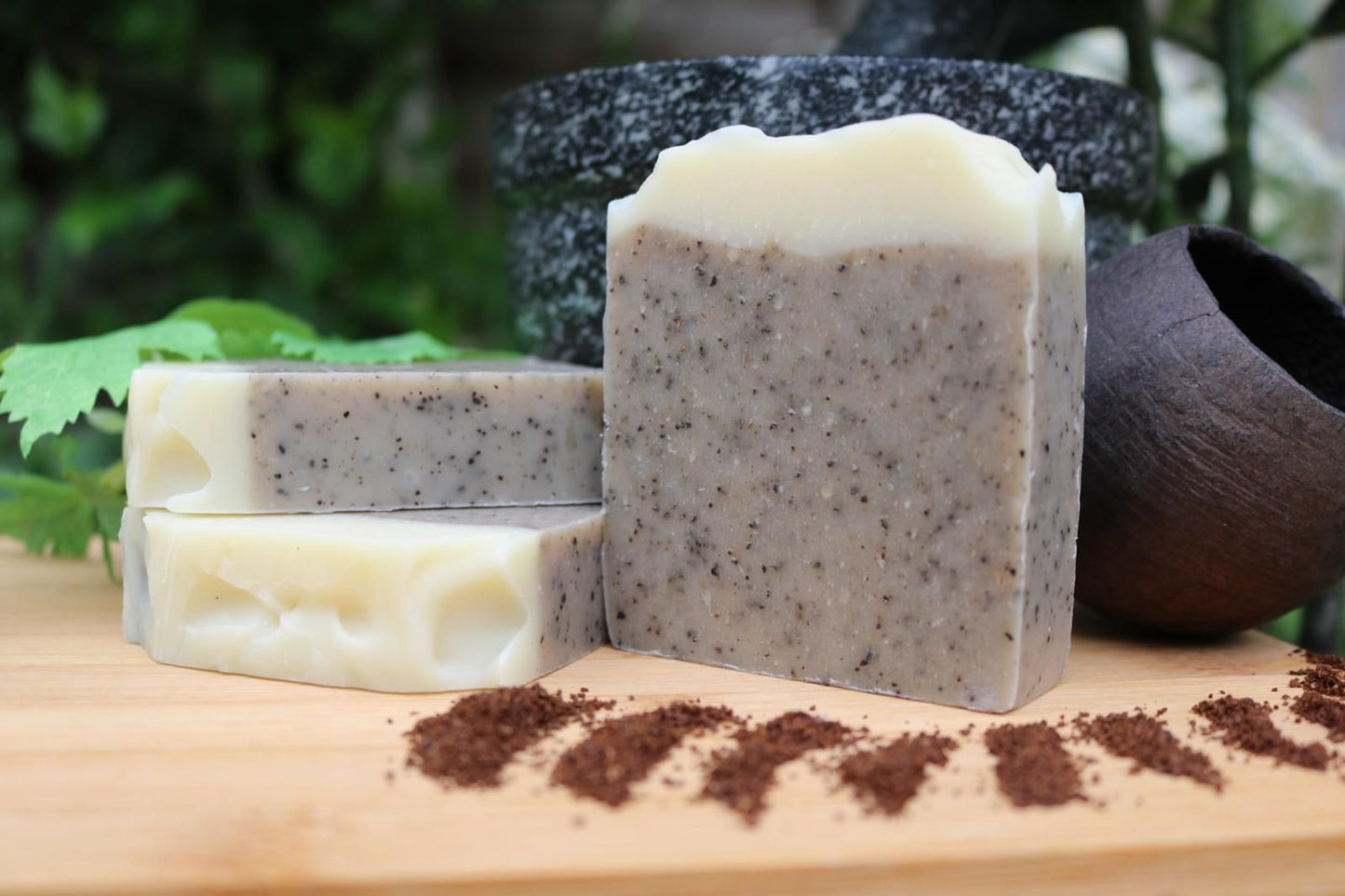 Peppermint and Coffee Handmade Vegan Soap