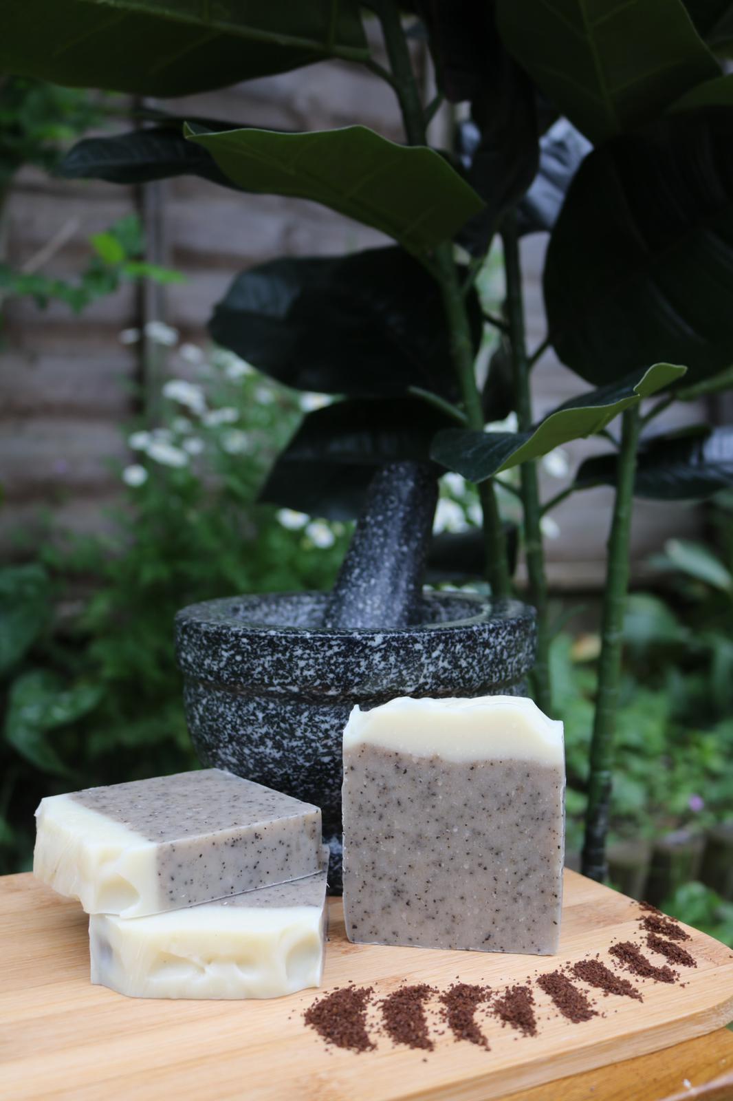 Peppermint and Coffee Handmade Vegan Soap